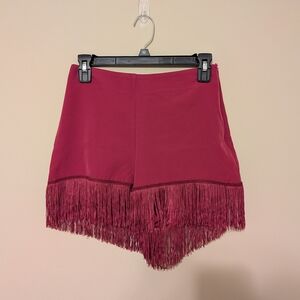Sincerely Jules Pink Fringe Shorts